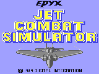 Jet Combat Simulator title screen for Commodore 64